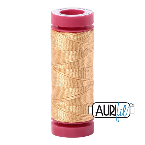 AURIFIL 5001 Ocher Yellow MAKO 12 Weight Wt 54 Yards Spool Quilt Cotton Quilting Thread