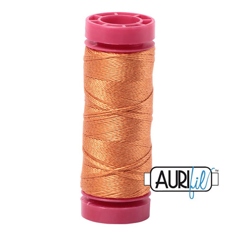 AURIFIL 5009 Medium Orange MAKO 12 Weight Wt 54 Yards Spool Quilt Cotton Quilting Thread