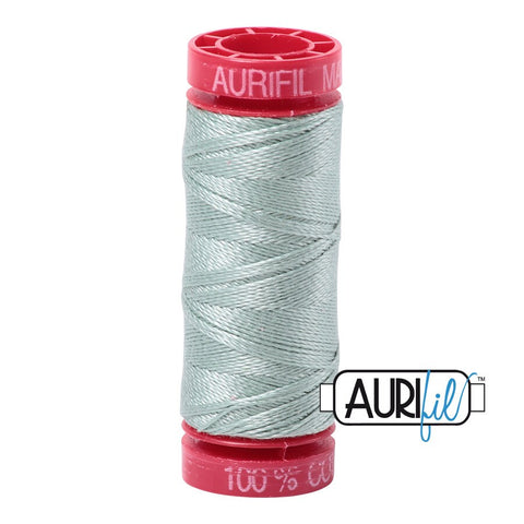 AURIFIL 5014 Marine Water Green MAKO 12 Weight Wt 54 Yards Spool Quilt Cotton Quilting Thread