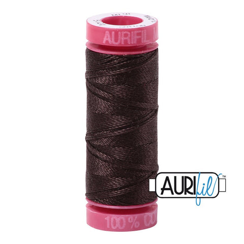 AURIFIL 5024 Dark Brown MAKO 12 Weight Wt 54 Yards Spool Quilt Cotton Quilting Thread