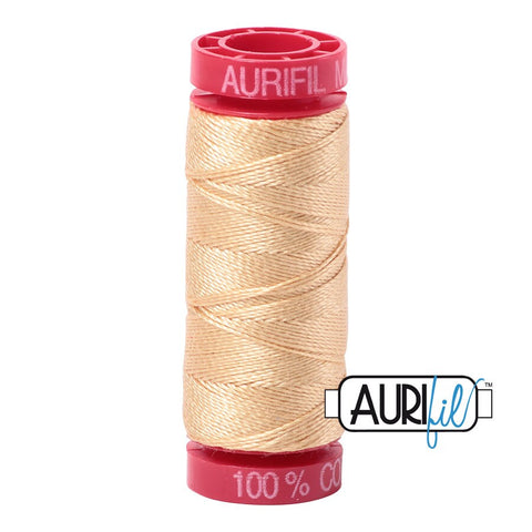 AURIFIL 6001 Camel Goldenrod Yellow MAKO 12 Weight Wt 54 Yards Spool Quilt Cotton Quilting Thread