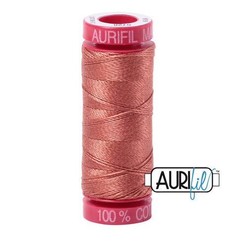 AURIFIL 6728 Cinnabar Cinnamon Orange MAKO 12 Weight Wt 54 Yards Spool Quilt Cotton Quilting Thread