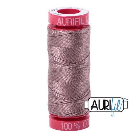 AURIFIL 6731 Tiramisu Mink Brown MAKO 12 Weight Wt 54 Yards Spool Quilt Cotton Quilting Thread