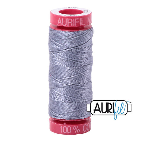 AURIFIL 6734 Swallow Blue Grey Gray MAKO 12 Weight Wt 54 Yards Spool Quilt Cotton Quilting Thread