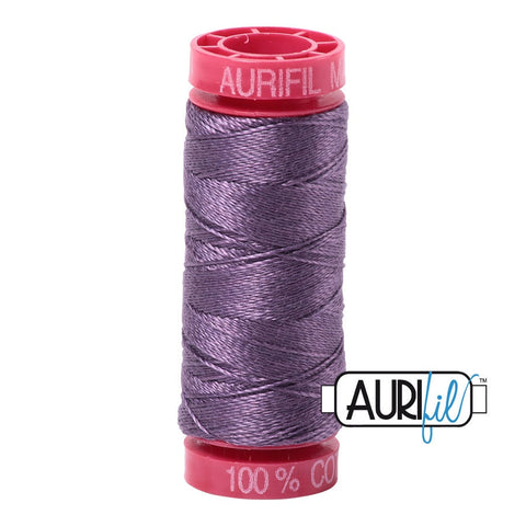 AURIFIL 6735 Plumtastic Plum Purple MAKO 12 Weight Wt 54 Yards Spool Quilt Cotton Quilting Thread