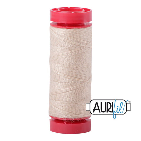 Aurifil LANA WOOL 8324 Chiffon Cream Beige 12 Weight Wt 50 Meters 54 Yards Spool Quilt Wool Quilting Thread