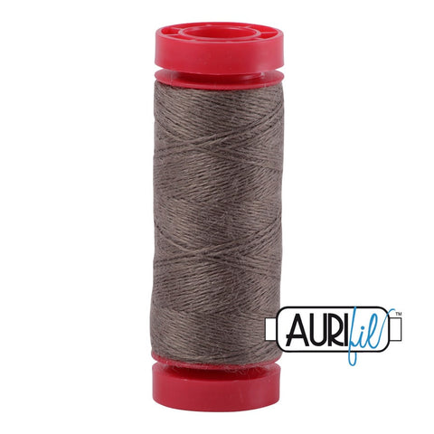 Aurifil LANA WOOL 8905 Cloudy Day Grey Gray Brown 12 Weight Wt 50 Meters 54 Yards Spool Quilt Wool Quilting Thread