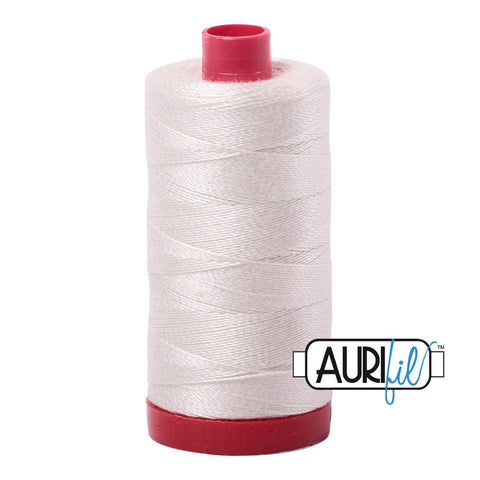 AURIFIL 2311 Muslin Light Beige Cream Neutral MAKO 12 Weight Wt 350M 356Yd Spool Quilt Cotton Quilting Thread