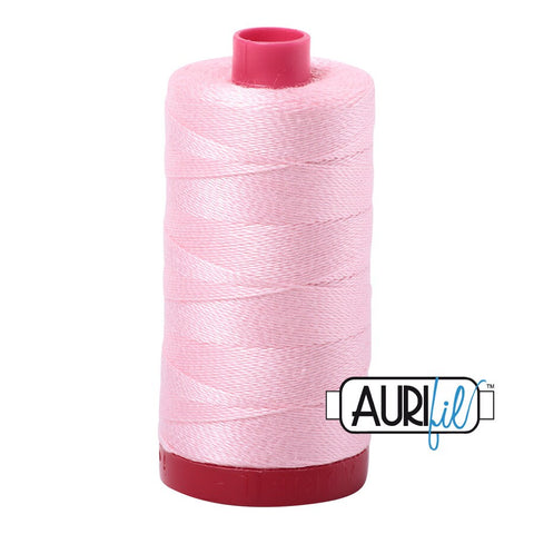 AURIFIL 2423 Baby Pink Bubblegum Rose MAKO 12 Weight Wt 350M 356Yd Spool Quilt Cotton Quilting Thread