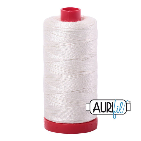 AURIFIL 6722 Sea Biscuit Off White Neutral MAKO 12 Weight Wt 350M 356Yd Spool Quilt Cotton Quilting Thread