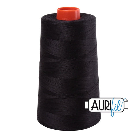 AURIFIL Cone 4241 Very Dark Grey Soft Black Egyptian Mako Cotton 50 Weight Wt 5900 Meters 6452 Yards Quilt Cotton Quilting Thread